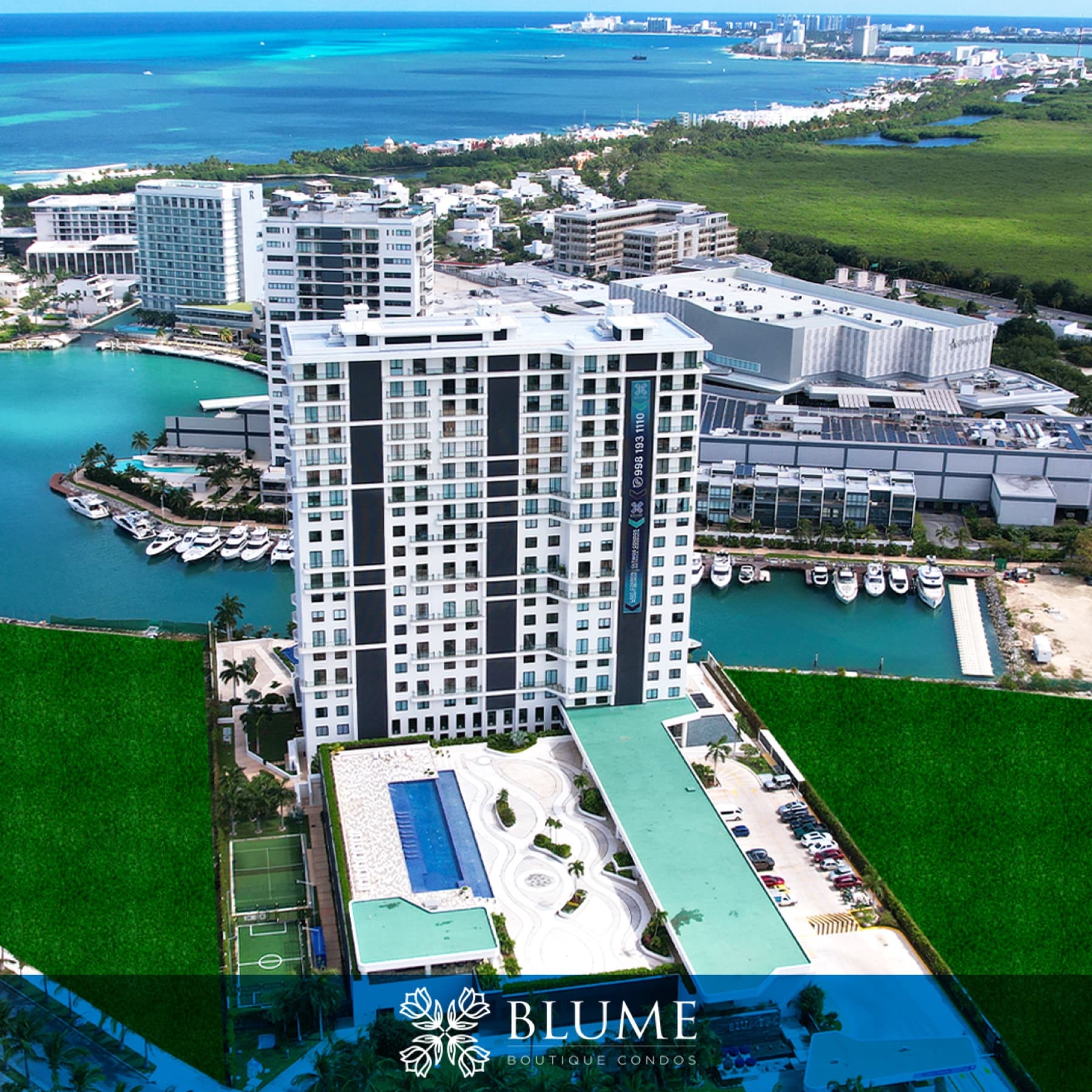Marina y desarrollos residenciales de Puerto Cancún