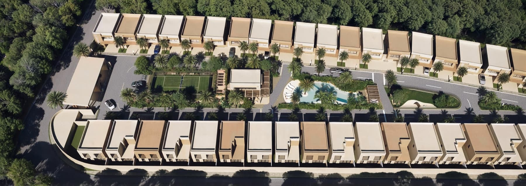 Aerial view of the Nubba community