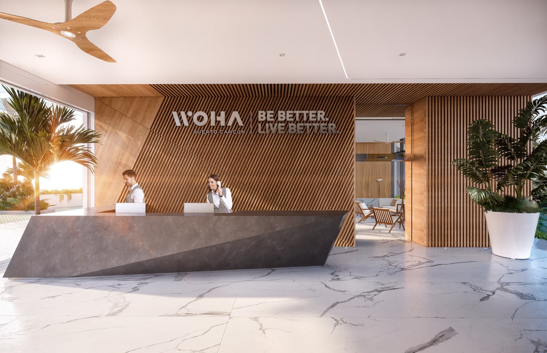 WOHA lobby and reception